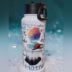 Love Yourself Motivational 32oz Hydro Handle Bottle Tumbler 💜sale